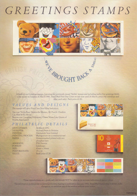 Greetings Booklet Stamps. Smiles