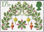 Christmas 1980 17.5p Stamp (1980) Holly