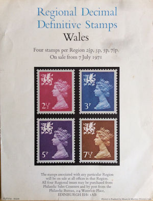 Regional Definitive - Wales (1971)