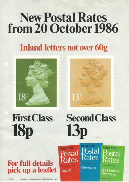 New Postal Rates (1986)