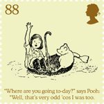 Childrens Books - Winnie The Pooh 88p Stamp (2010) Winnie-the-Pooh and Christopher Robin set sail