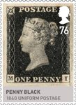 The House of Hanover 76p Stamp (2011) Penny Black – 1840 Uniform Postage