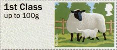 Post & Go - British Farm Animals I - Sheep 1st Stamp (2012) Suffolk