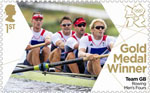 Team GB Gold Medal Winners 1st Stamp (2012) Men's Rowing Four - Team GB Gold Medal Winners