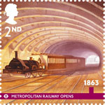London Underground 2nd Stamp (2013) 1863 - Metropolitan Railway Opens