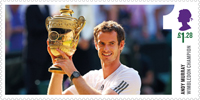 Andy Murray - Gentlemen's Singles Champion Wimbledon 2013 1st Stamp (2013) Andy Murray Wimbledon Champion