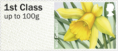 Post & Go: Spring Blooms - British Flora 1 1st Stamp (2014) Wild Daffodil