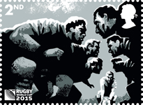Rugby World Cup 2nd Stamp (2015) Scrum
