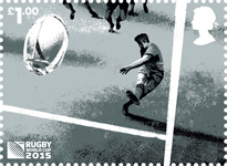 Rugby World Cup £1.00 Stamp (2015) Drop Goal