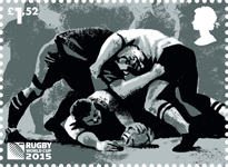 Rugby World Cup £1.52 Stamp (2015) Ruck
