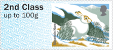 Post & Go : Winter Fur & Feathers 1st Stamp (2015) Mountain Hare