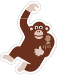 Animail £1.05 Stamp (2016) Chimpanzee