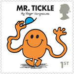 Mr Men and Little Misses 1st Stamp (2016) Mr. Tickle
