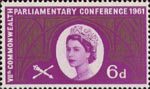 Seventh Commonwealth Parliamentary Conference 6d Stamp (1961) Hammer Beam Roof, Westminster Hall