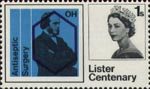 Lister Centenary 1s Stamp (1965) Lister and Chemical Symbols