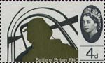 25th Anniversary of Battle of Britain 4d Stamp (1965) Pilot in Hawker Hurricane Mk 1