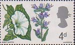 British Flora 4d Stamp (1967) Larger Bindweed and Viper's Bugloss