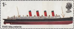 British Ships 1s Stamp (1969) Mauretania I