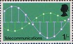 British Post Office Technology 1s Stamp (1969) Telecommunications - Pulse Code Modulation