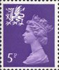 Regional Definitive - Wales 5p Stamp (1971) Purple
