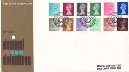 1971 Definitive First Day Cover from Collect GB Stamps