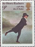 British Painters 9p Stamp (1973) 'Rev R.Walker (The Skater)' (Sir Henry Raeburn)