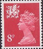 Regional Decimal Definitive - Wales 8p Stamp (1974) Cerise