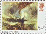 Birth Bicentenary of J.M.W. Turner (painter) 5.5p Stamp (1975) 'Snowstorm - Steamer off a Harbour's Mouth'