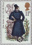 Jane Austen 11p Stamp (1975) Mr Darcy (Pride and Prejudice)