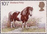 Horses 10.5p Stamp (1978) Shetland Pony