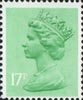 Definitive 17p Stamp (1980) Light Emerald