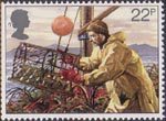 Fishing 22p Stamp (1981) Lobster Potting