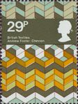 British Textiles 29p Stamp (1982) 'Chevron' (Andrew Foster)