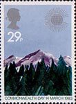 Commonwealth Day 29p Stamp (1983) Mountain Range