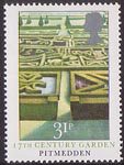 British Gardens 31p Stamp (1983) 17th-Century garden, Pitmedden