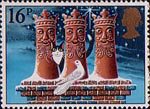 Christmas 1983 16p Stamp (1983) 'The Three Kings' (chimney-pots)