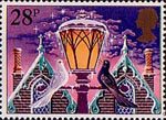 Christmas 1983 28p Stamp (1983) 'Light of Christmas' (street lamp)