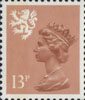 Regional Definitive - Scotland 13p Stamp (1984) Pale Chestnut