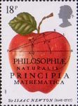 Sir Isaac Newton 18p Stamp (1987) The Principia Mathematica