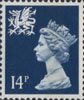 Regional Definitive - Wales 14p Stamp (1988) Deep Blue
