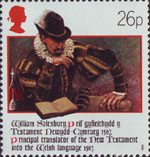 The Welsh Bible 1588-1988 26p Stamp (1988) William Salesbury (New Testament translator, 1567)