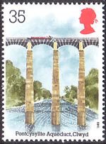Industrial Archaeology 35p Stamp (1989) Pontcysylite Aqueduct, Clwyd