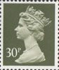 Definitive 30p Stamp (1989) Deep Olive Grey