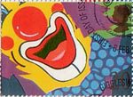 Greetings Booklet Stamps. 'Smiles' 20p Stamp (1990) Clown