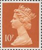 Definitive 10p Stamp (1990) Dull Orange