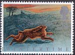 The Four Seasons. Wintertime 24p Stamp (1992) Hare on North Yorkshire Moors