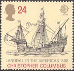 Europa. International Events 24p Stamp (1992) Santa Maria (500th Anniversary of Discovery of America by Columbus)