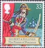 Gilbert and Sullivan 33p Stamp (1992) The Pirates of Penzance