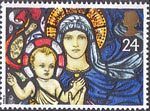 Christmas 1992 24p Stamp (1992) Madonna and Child, St. Marys Bilbury
