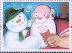 Greetings - Giving 1st Stamp (1993) Snowman (The Snowman) and Father Christmas (Father Christmas)